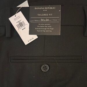 Banana Republic Black Tailored Fit Dress Pants